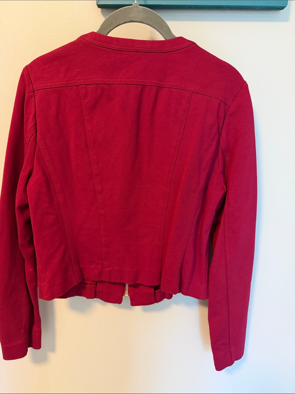 WHBM Red Zip-Front Jacket - Picture 3 of 3